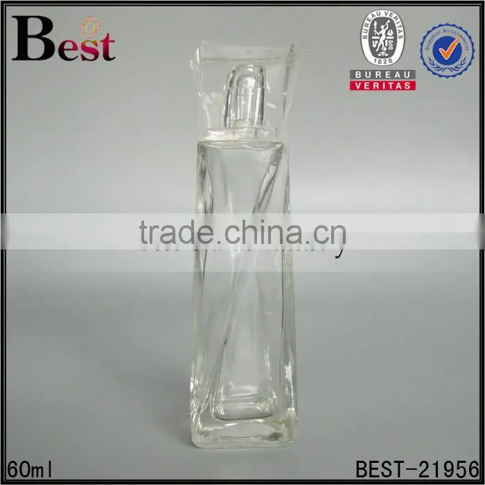 super high quality 50ml perfume spray bottle blue gradient color perfume spray bottle with aluminum cap