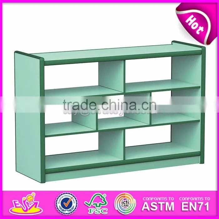 Customize colorful children small wooden bookcase W08C192