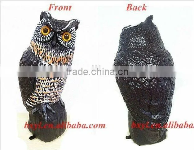 popular Hoot Solar scarecrow PE Detective water proof detterent Garden solar powered bird scare electronic plastic sonsor owl