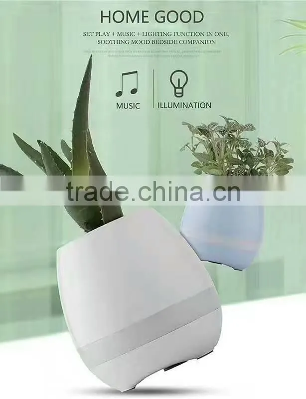 2017 new design high quality music playing buetooth speaker bonsai music flower pot