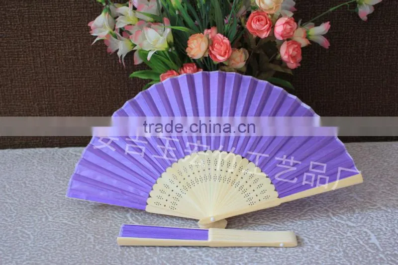 Colorful bamboo Japanese fan