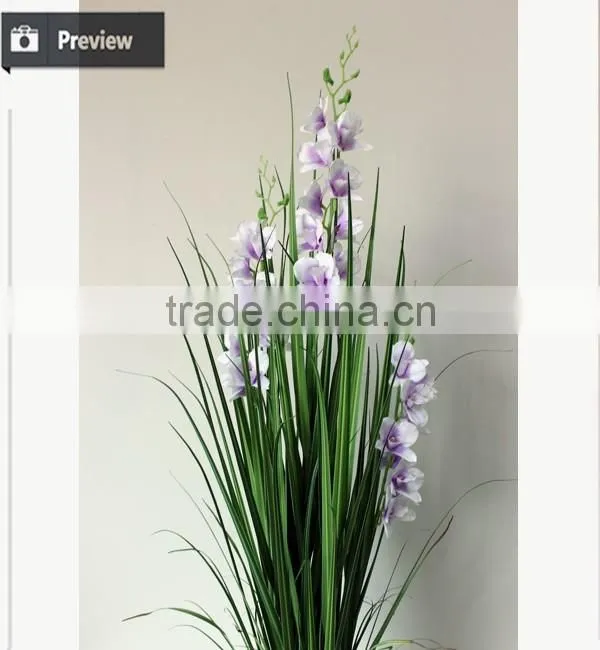 artificial onion grass and orchids for Christmas decoration artificial plant potted