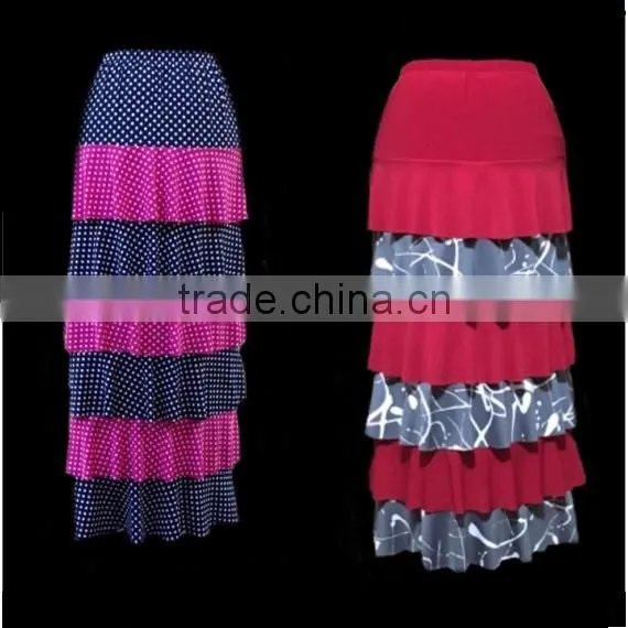 Off White / Cream Floral Skirt Women's latest long skirt design 2017