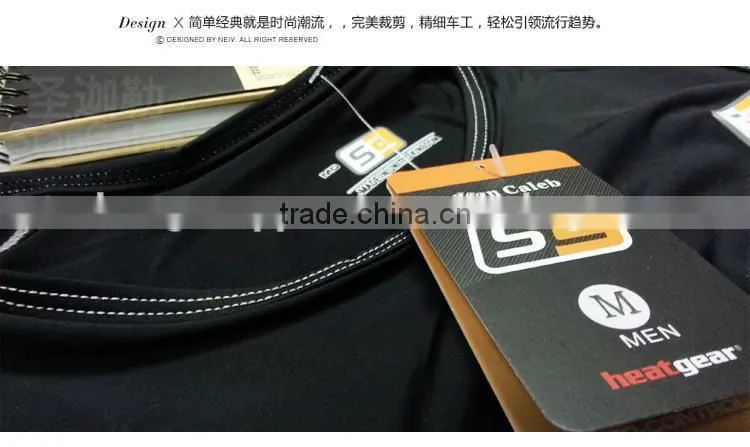 Hongen apparel OEM compression wear/ OEM compression top / customed men's compression shirt