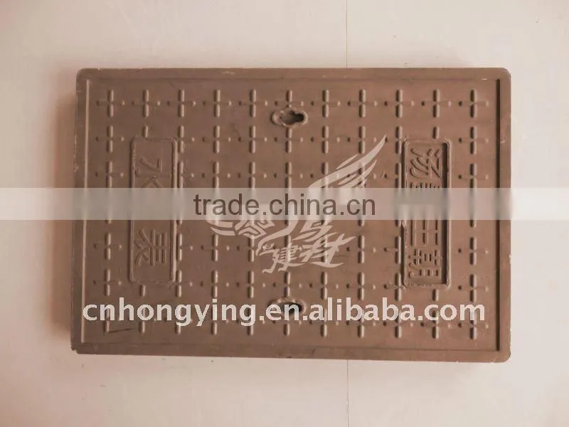 Square resin manhole cover composite