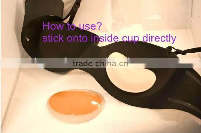 Creating more cleavage,high-grade push up magic adhesive bra pad wholesale
