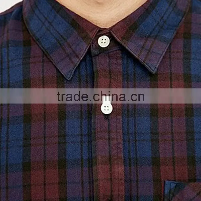 100% polyester dry fit custom design pattern men shirt checked mens linen shirts