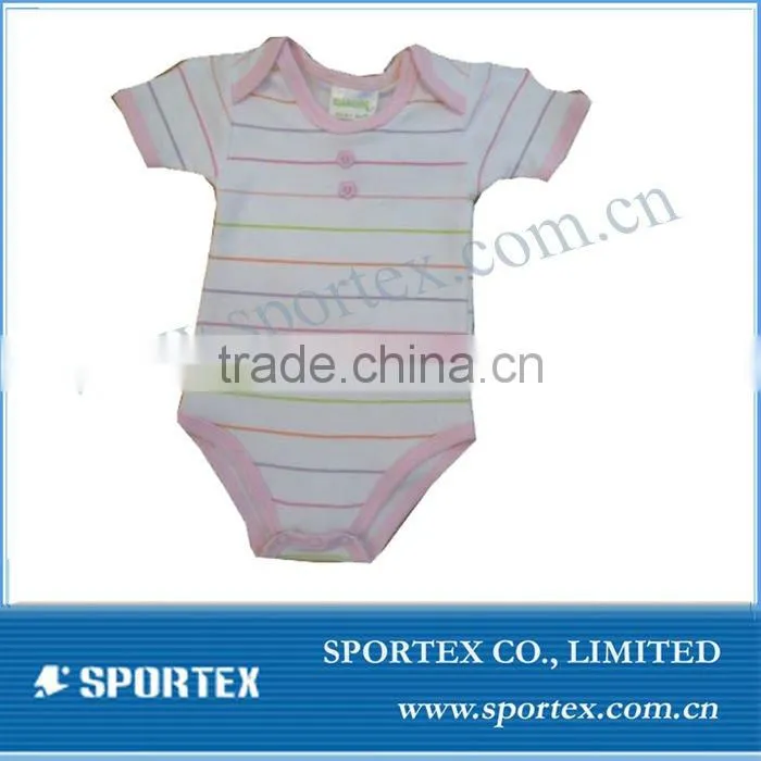 babywear,infant's garment,baby romper with colorful stripe