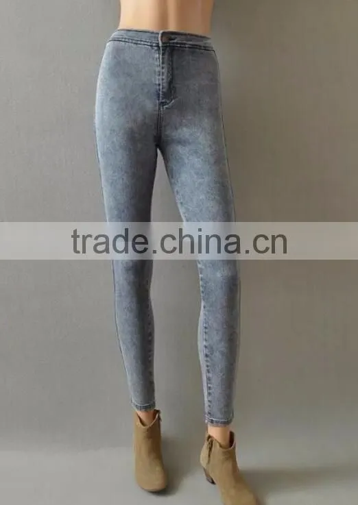 Runwaylover EY0625P wholesale factory price jeans high waist cotton fabric women skinny denim jeans