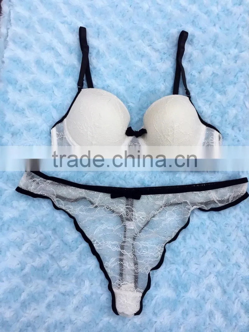 lovely lace white Sexy lingerie sexy women wear sexy bra panty set images