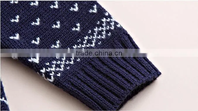 Hot Sale Cotton Children Sweaters Cute Christmas Pattern Knitting Kids Cardigan