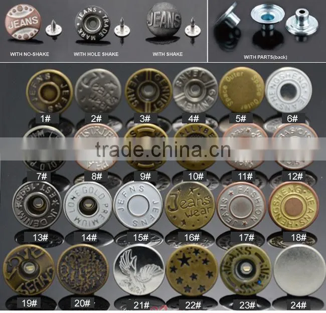hi-ana button1 Familiar with Euro and US market Multicolor jeans button cover
