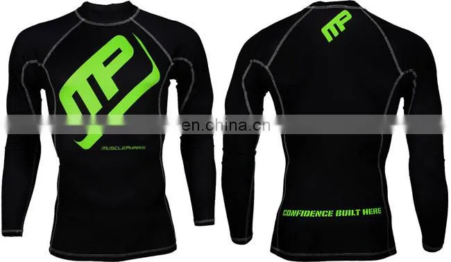 custom printed sublimated thermal rash guard