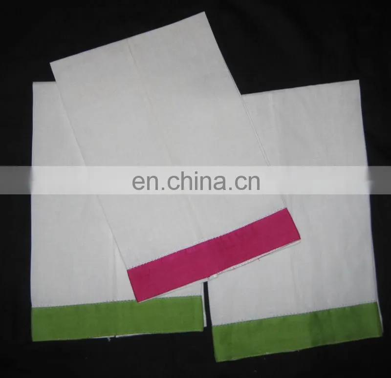 white linen/cotton kitchen towel/dish towel/hand towel with hemstitch for wholesale