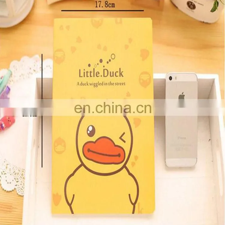 Professional coloring printing A4/A5/A6 softcover B. duck notebook with line
