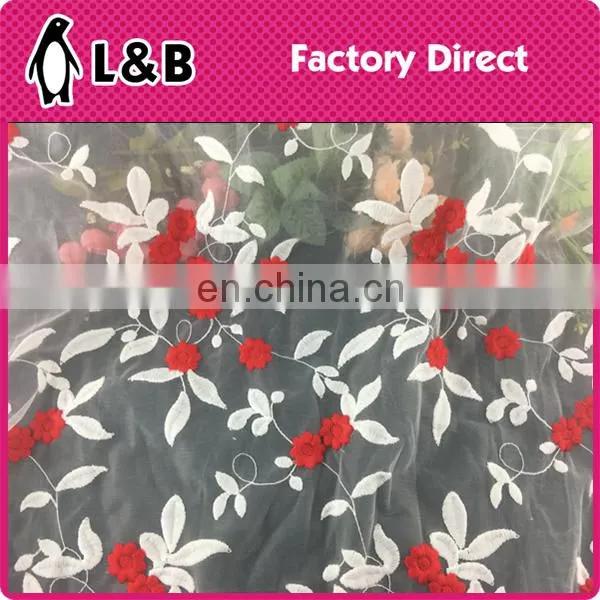 Wholesale new design popular embroidery lace dress fabric