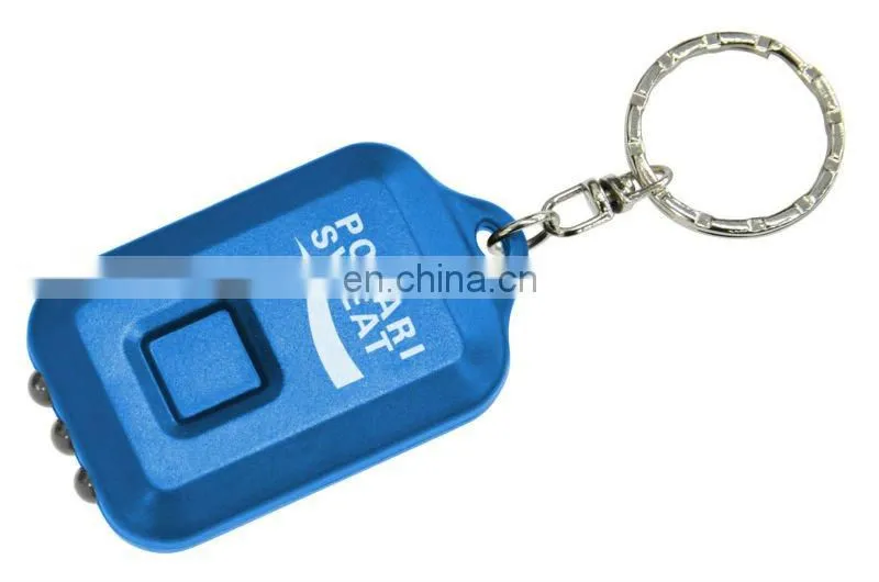 Best Gift Portable Mini Light Torch Solar Power Rechargeable 3 LED Flashing Keychain