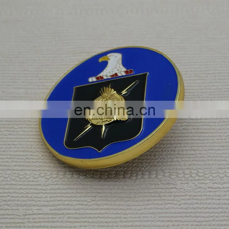 high quality metal gold replica coin with soft enamel