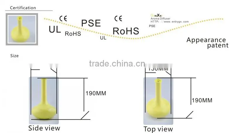 01k vivid yellow 2014 Fashion home decor scent diffuser