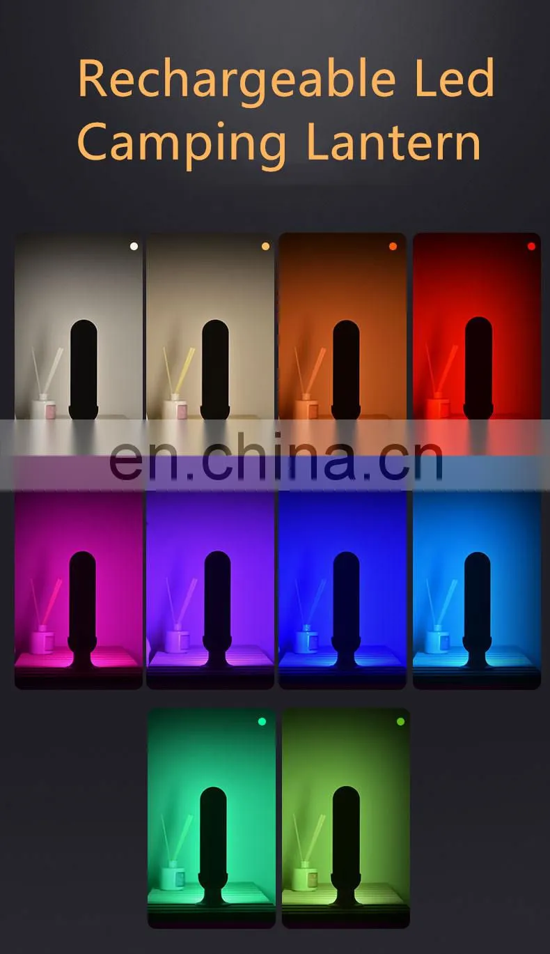 Plastic led usb emergency light camping outdoor atmosphere night light lamp