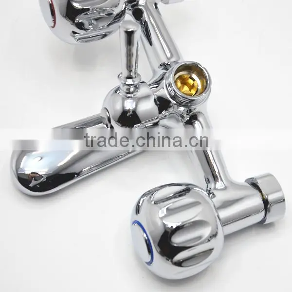 2015 upc practical wall mounted dual handwheels handle mixer bathub faucet