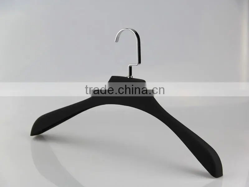 luxury plastic rubber hanger for clothes with print logo