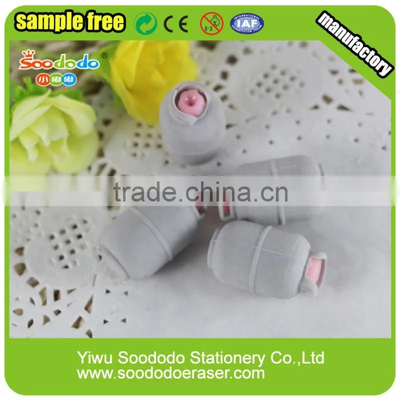 3d pvc rubber toy excavator eraser