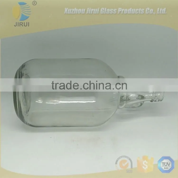 2.5l Clear glass wine bottle with screw cap with handle