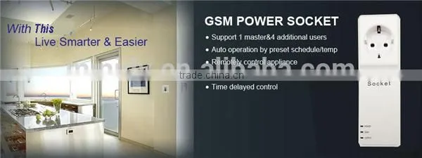 Newest 2-in-1 Multifunctional Remote Controlled ON/OFF 3000W GSM Power Socket With External Temperature Alarm Sensor Head