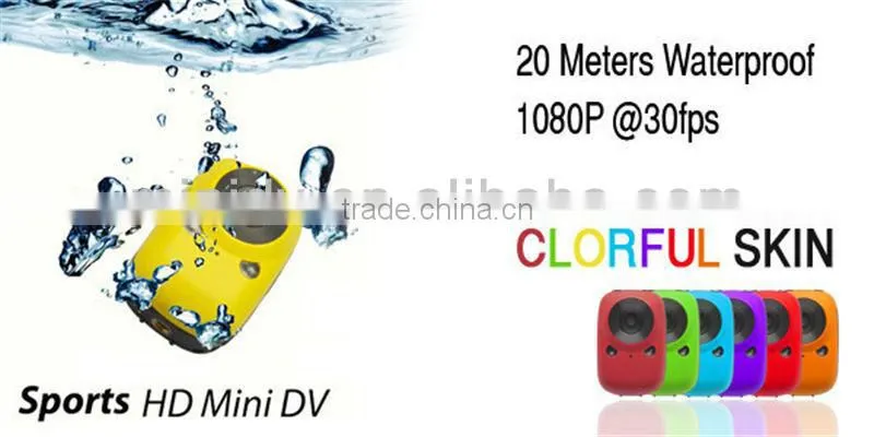 H.264 MOV Outdoor Waterproof 1080P HD WiFi Sport Action Camera With Data Sharing By HDMI and WiFi Connection