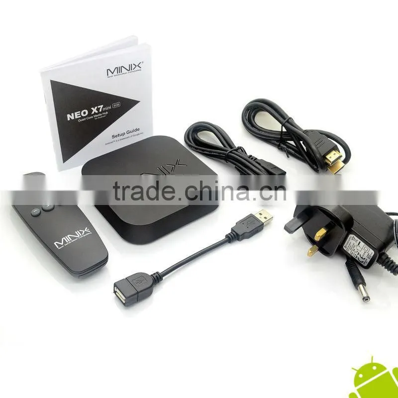 Minix Neo X7 Mini Android TV Box with RK3188 Quad Core 2GB RAM 8GB ROM Flash Bluetooth RJ45 WIFI Neo X7 Mini TV BOX