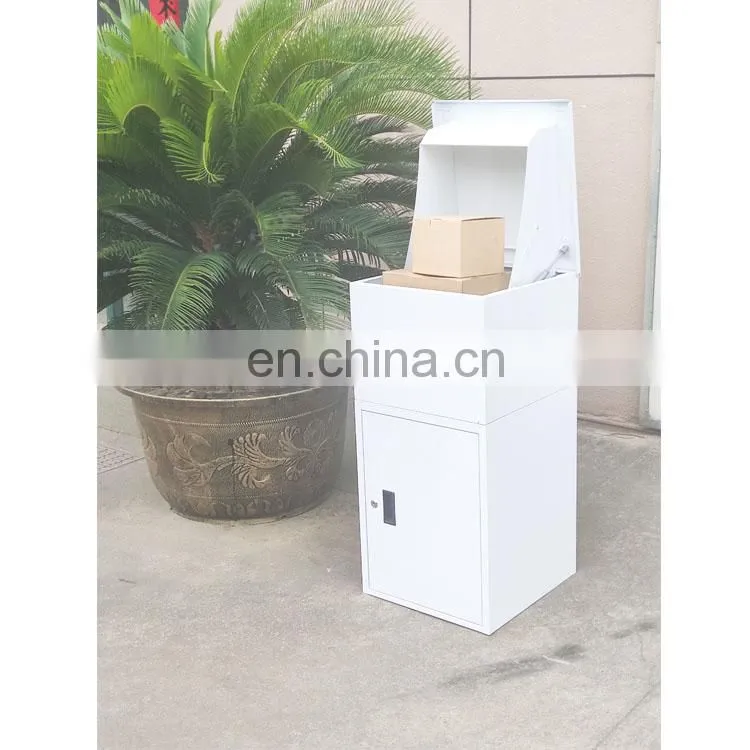 Black Outdoor Smart Parcel Delivery Box Outdoor Parcel Mail Box Parcel Drop Box