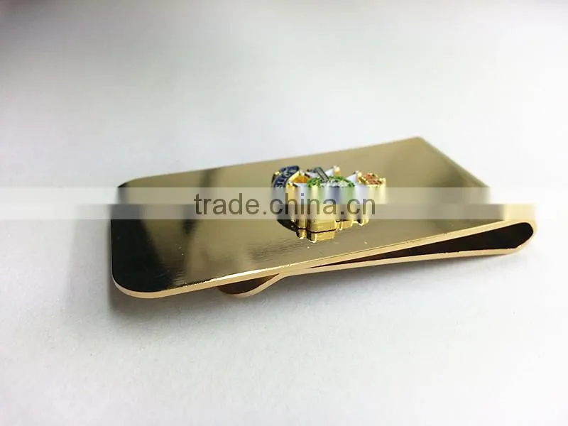 High quality fashion gold custom money clip