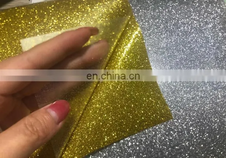 wholesale Korea best quality htv glitter film heat transfer glitter color vinyl rolls for t-shirt custom