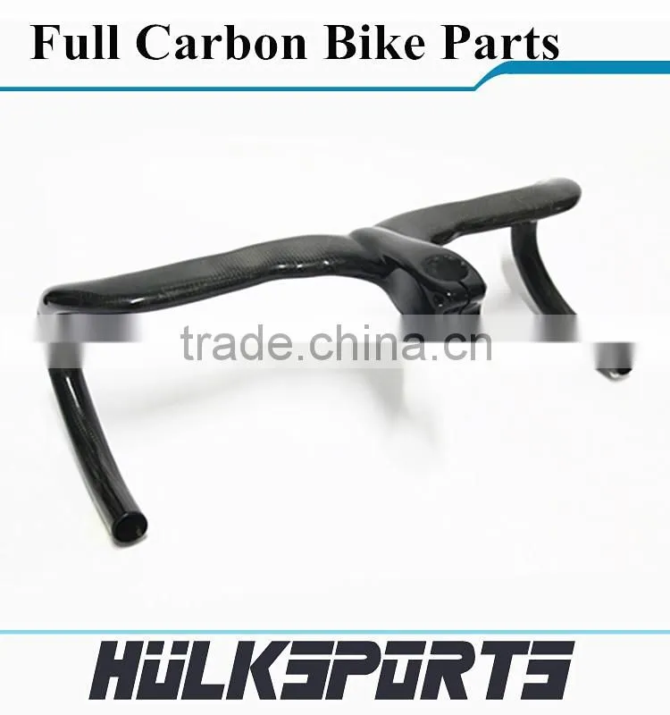 NEW design Glossy surface 3k carbon road bike handlebar 80/90/100/110mm handlebar integrated with cheap price