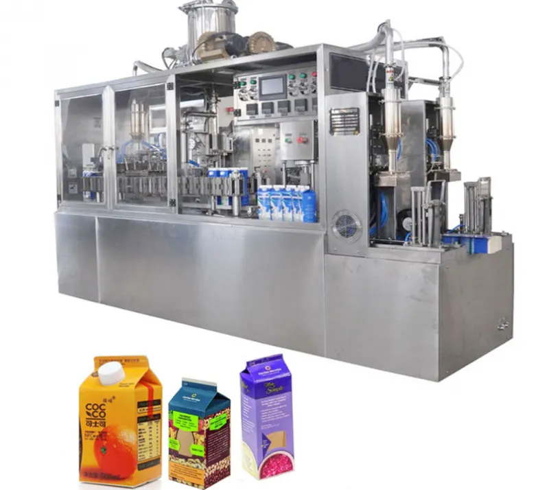 Full Automatic Gable Top Carton Filling Machine for Tea Drink