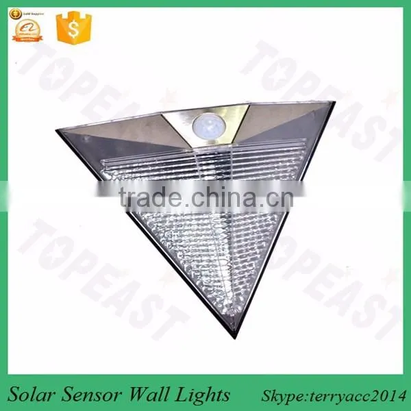 TOP Quality Solar Powered Wall Light Auto Sensor Fence LED Garden Yard Fence Lamp Outdoor