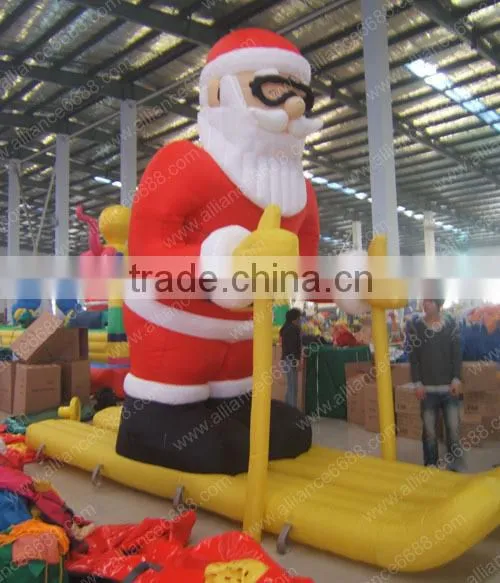 popular sale skiing santa claus inflatable mascot