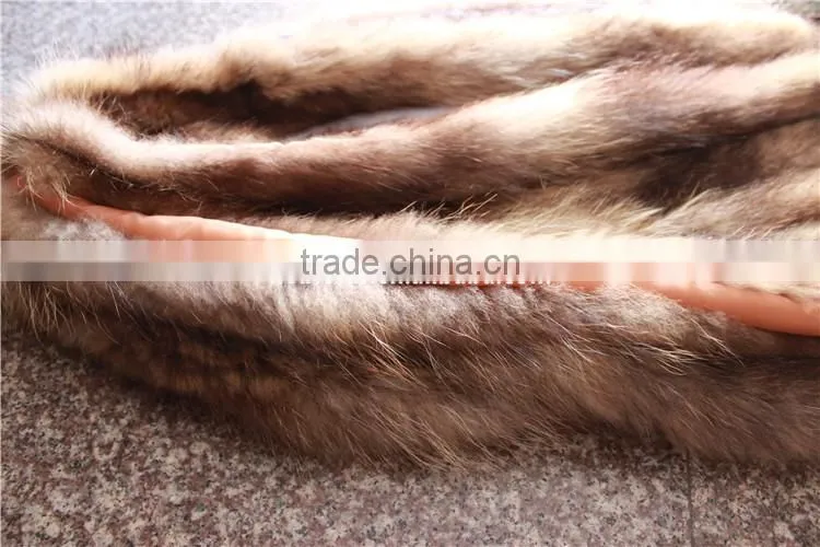 Factory Direct Natural Color Raccoon Fur Stripes For Jacket Collar