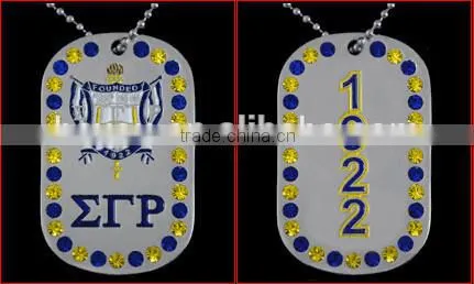 AKA Greek Double Sided Alpha Kappaa Alpha Sorority custom dog Tags logo Jewelry necklace
