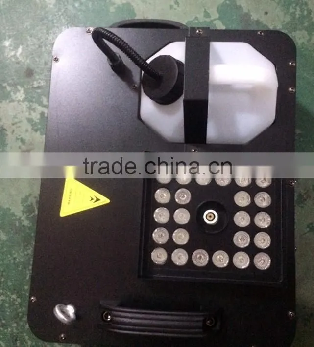 stage led fog machine 1500w led smoke dmx512 disco fog up / vertical direction possible RGB colorful effect
