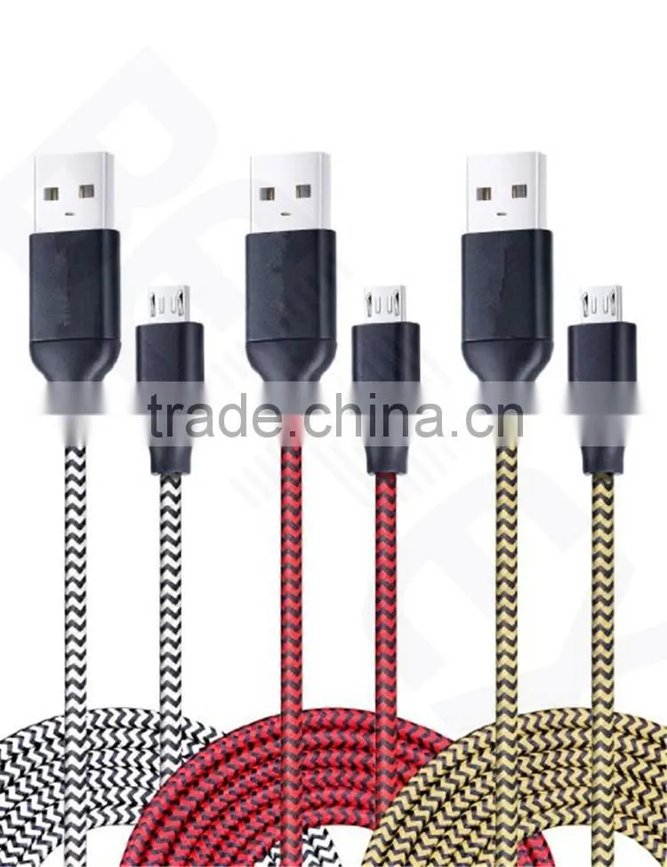 Sturdy Nylon Braided Micro USB Charging Data Cable