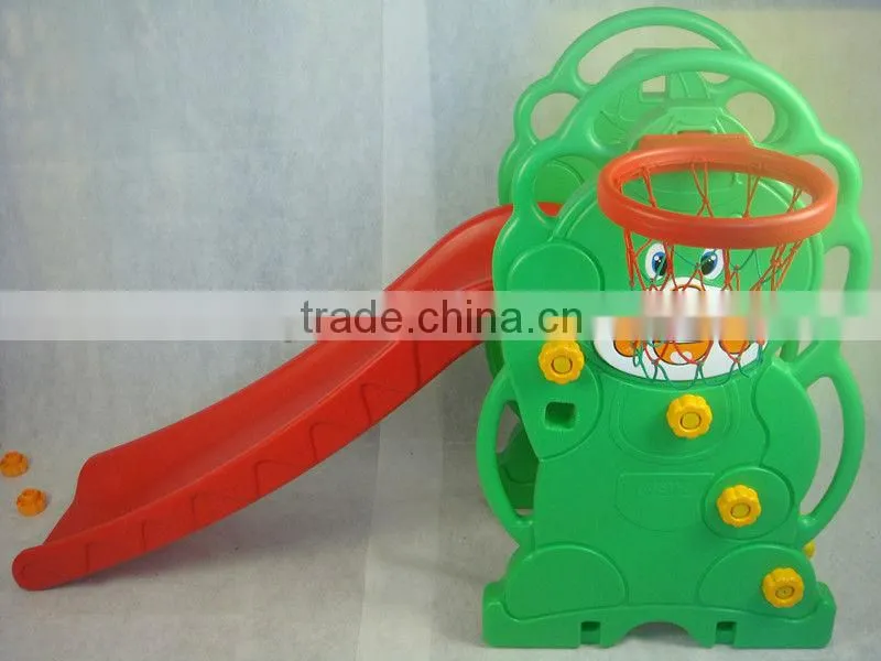 Amusement Park Children Playground Plastic Slide with Elephant Circles