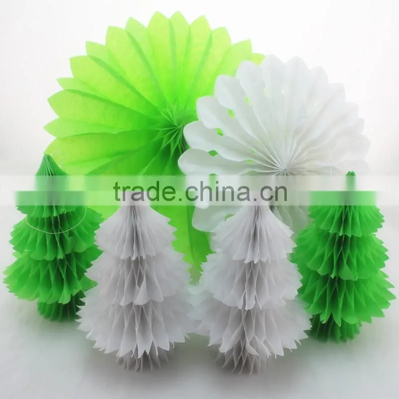 Paper Christmas Tree and Fan for Decoration Frozen Party