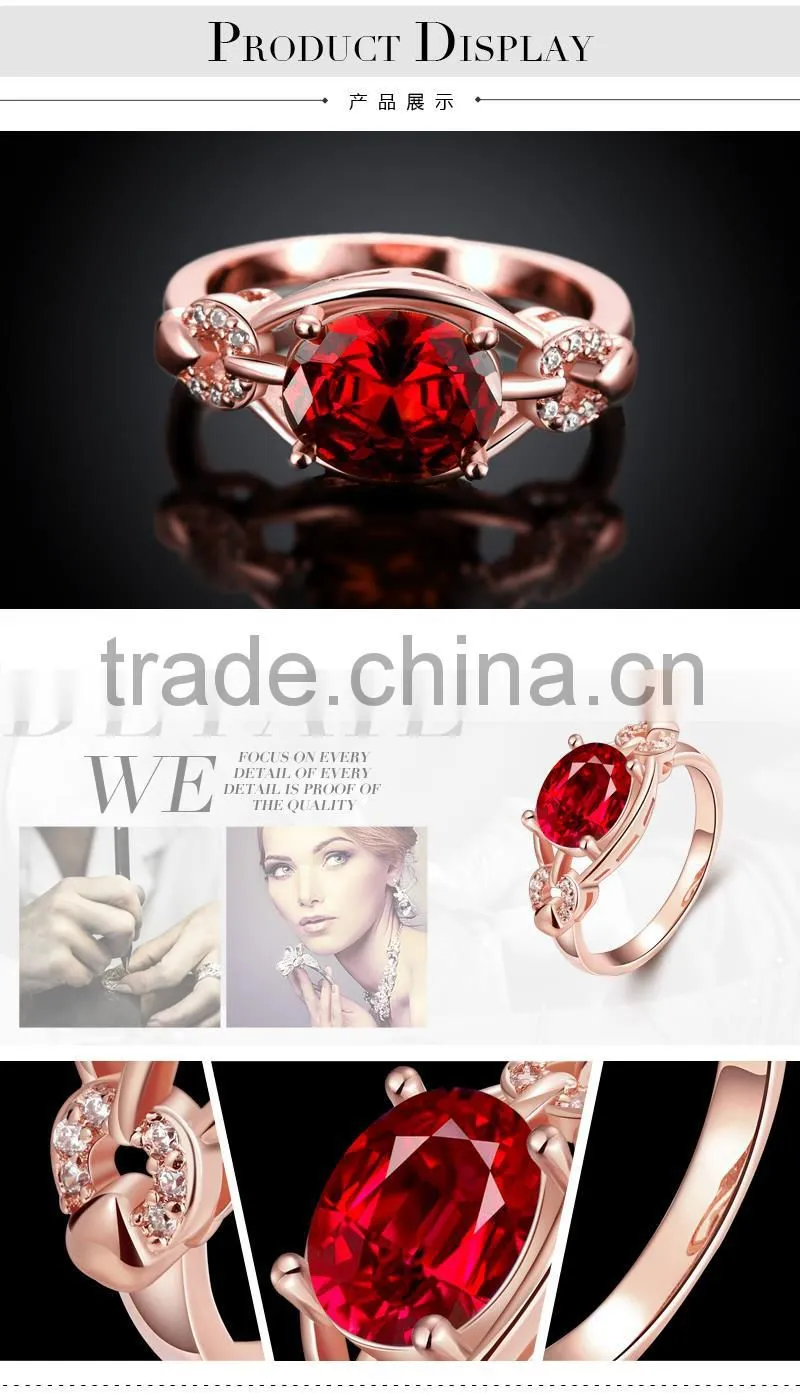 2015 newest Indian big semi-precious red stones moonstone rings