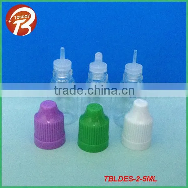 18ml e cigarette/liquid bottle/container with childproof cap