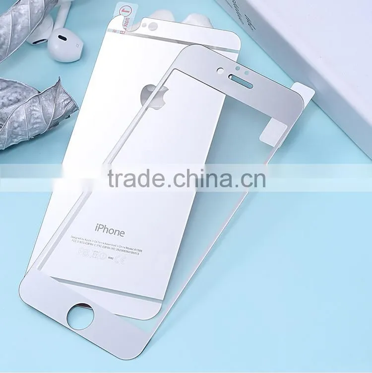 Electroplating front and back tempered glass screen protector for iPhone 6s