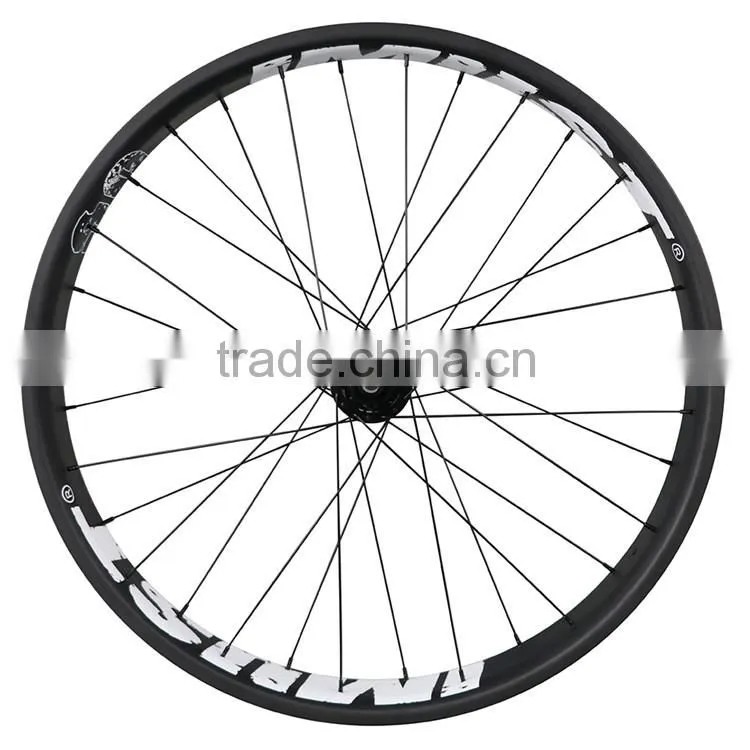 2016 China 26ER thru axle 90mm clincher tubeless ready carbon fat bike wheels