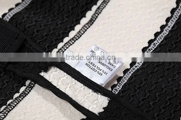 Long Sleeve woman black and white dress by dress manufacturer(Stock)