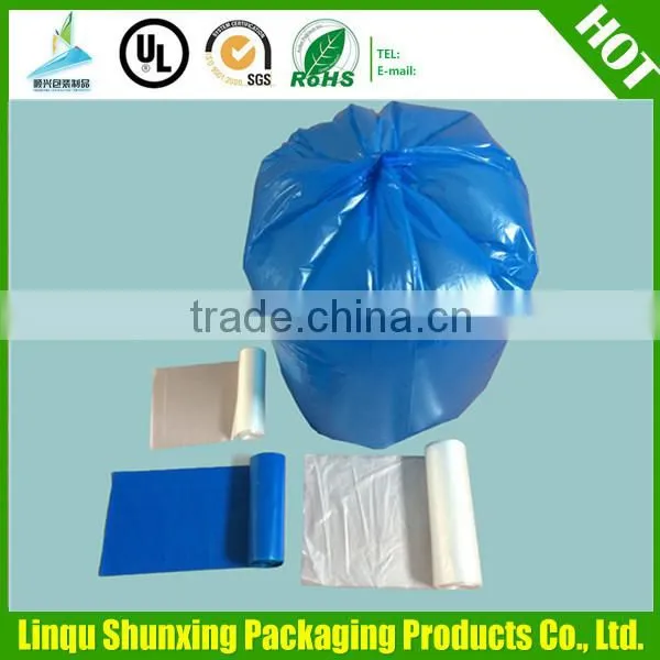 heavy duty black garbage bag / drawstring garbage bag / on roll trash bag